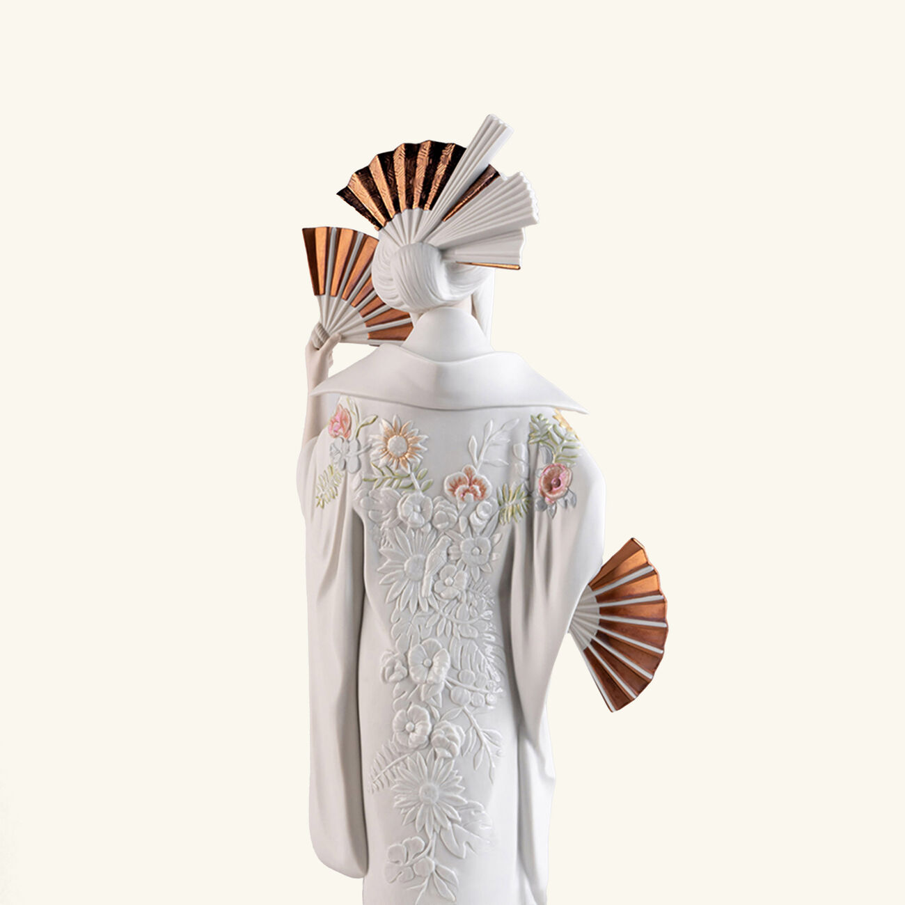 Japanese Dancer Sculpture Large White lladro japanese dancer sculpture large white