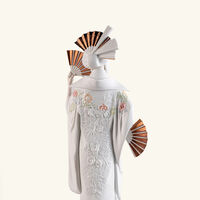 Japanese Dancer Sculpture Large White lladro japanese dancer sculpture large white