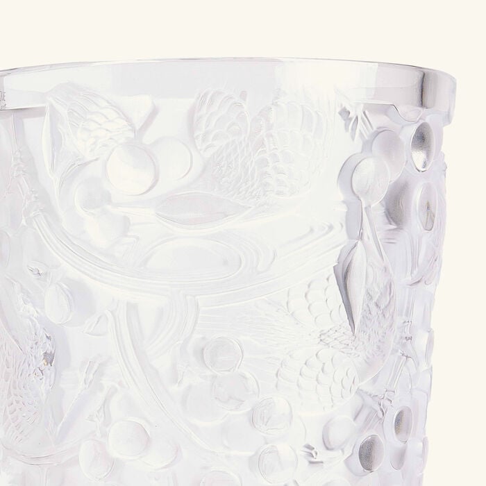 Merles et Raisins Vase Medium Clear lalique merles et raisins vase medium clear
