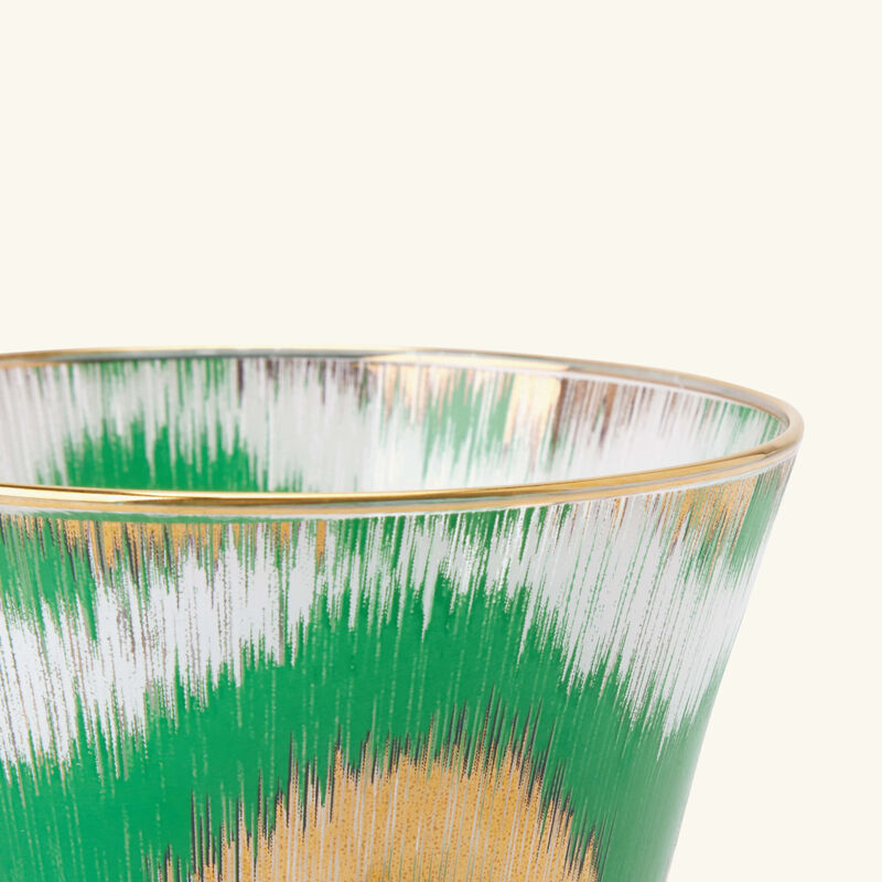 les ottomans ikat drinking glass green