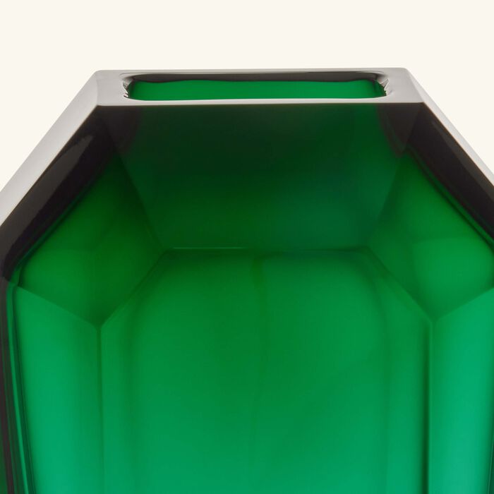 Octogone Bud Vase Small Green baccarat octogone bud vase small green