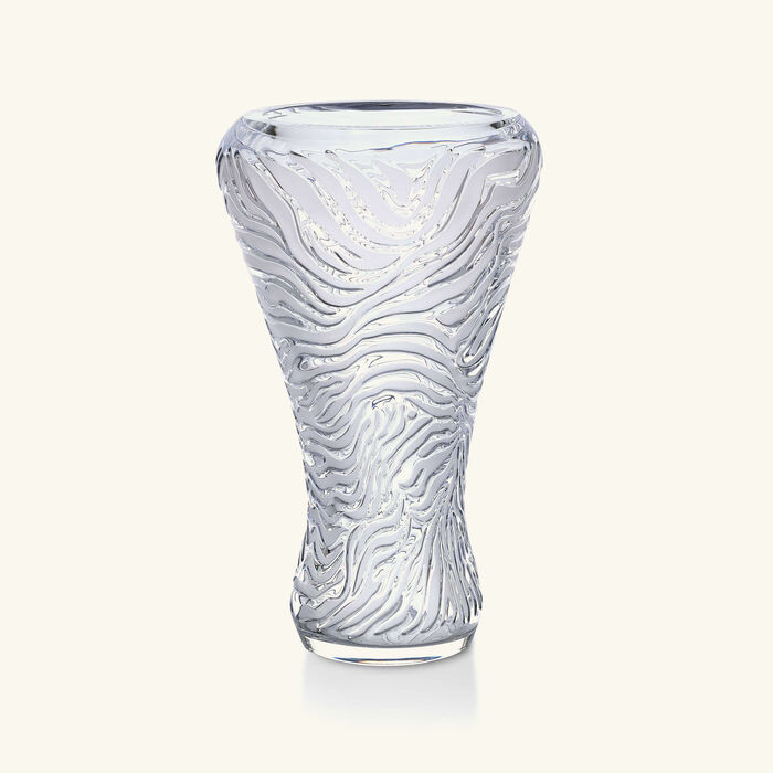 lalique zebra vase large clear limited edition