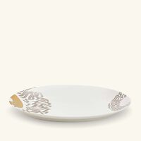 Qamar Serving Platter Oval White 32cm dimlaj qamar serving platter oval white 32cm