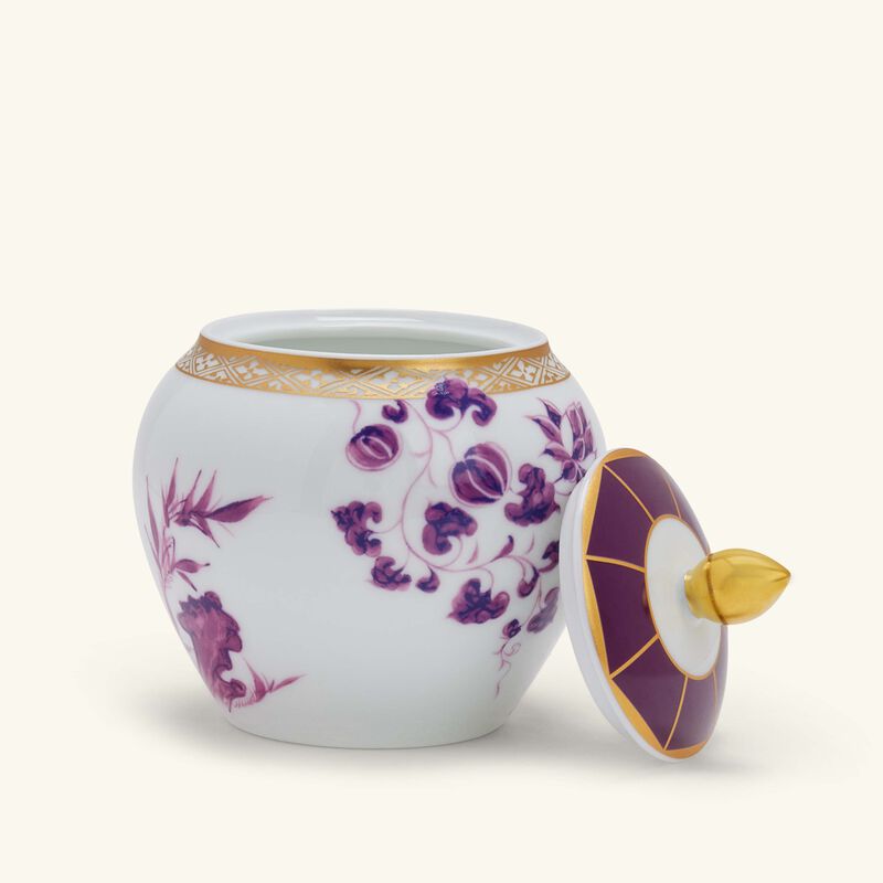 bernardaud prunus sugar bowl pink