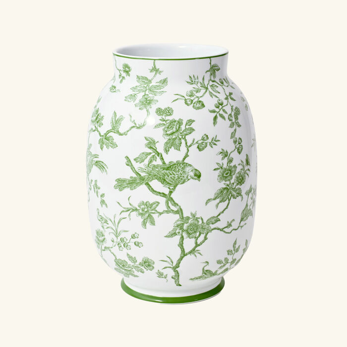 Albertine Vase Round Medium Green bernardaud albertine vase round medium green