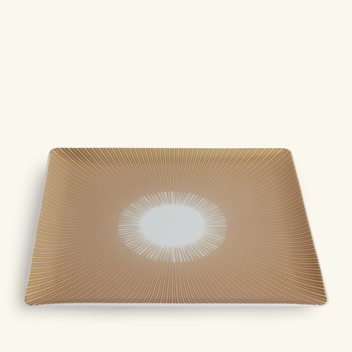 bernardaud sol serving platter rectangular gold 22cm