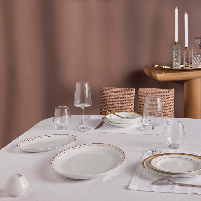 كريستوفل طبق مالميزون إمبيريال بيضاوي الشكل باللون الذهبي 28 سم