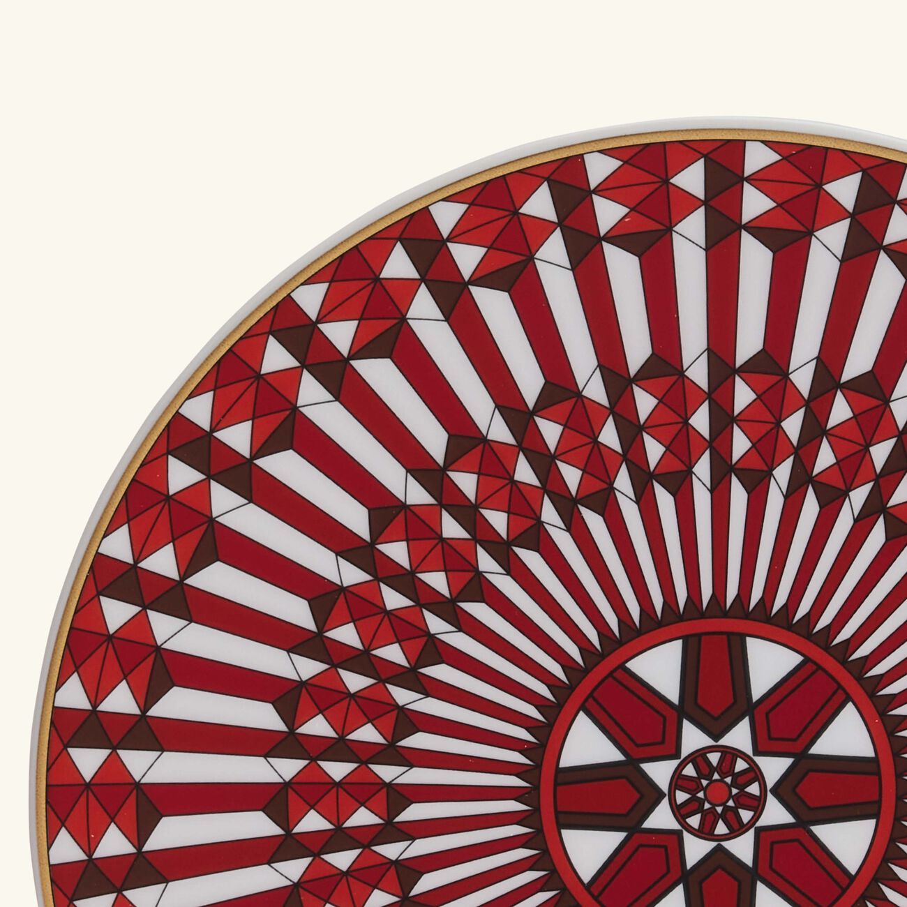 baccarat arcadia bread plate round red 16cm