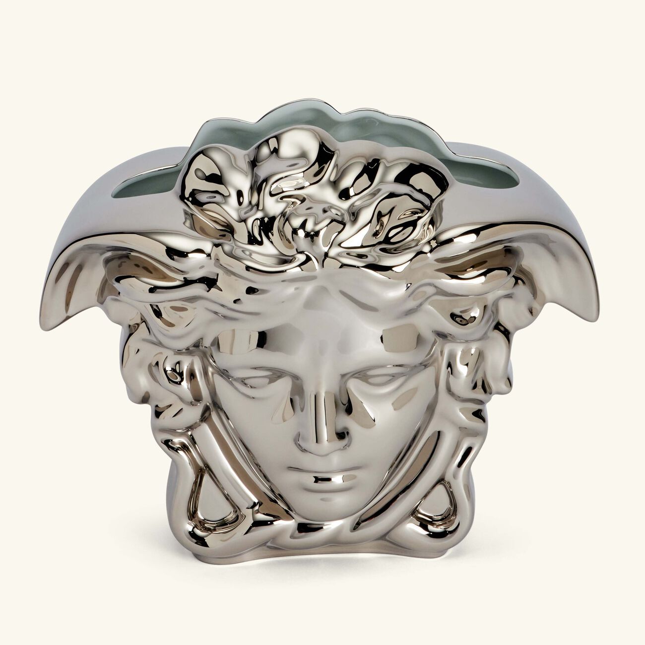 versace medusa grande vase medium silver
