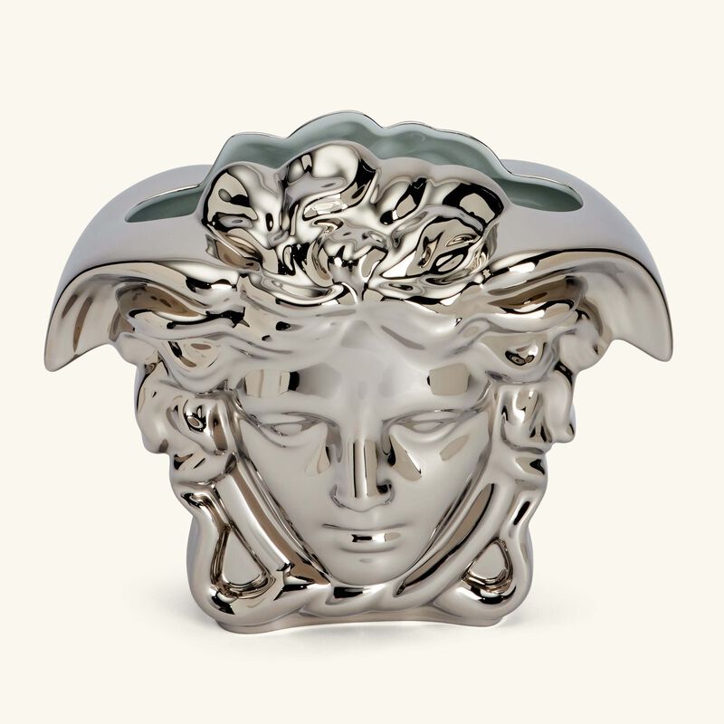 versace medusa grande vase medium silver