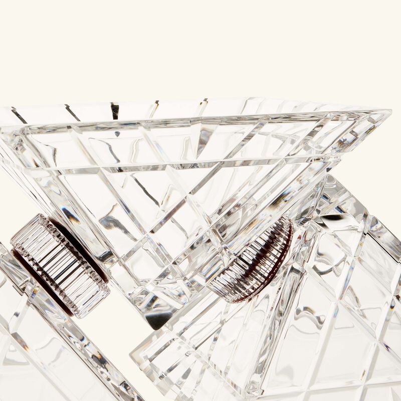 ماريو تشيوني قطعة الديكور الكريستالية بيراميديون كبيرة باللون الشفاف