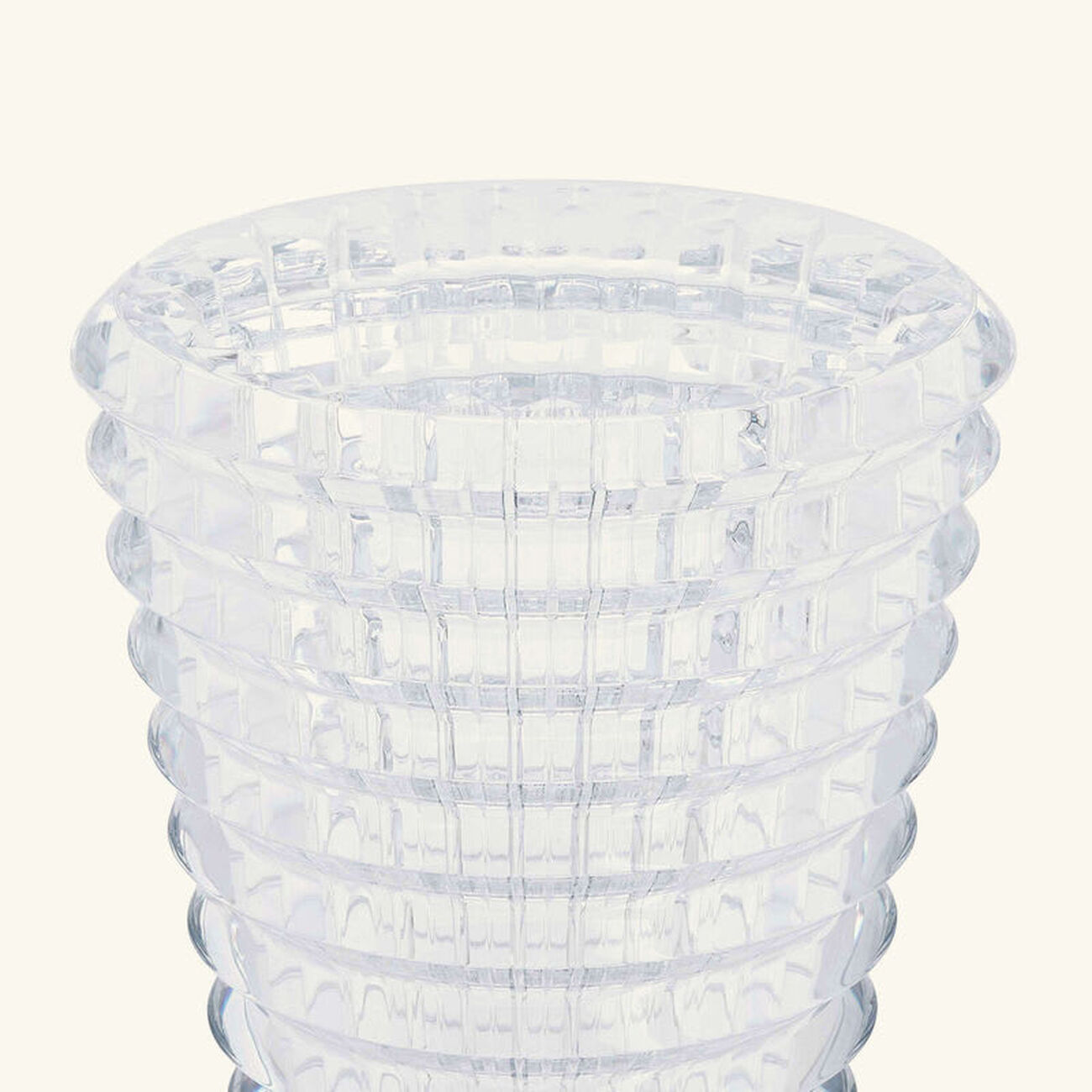 باكارا مزهرية آي دائرية متوسط شفافة