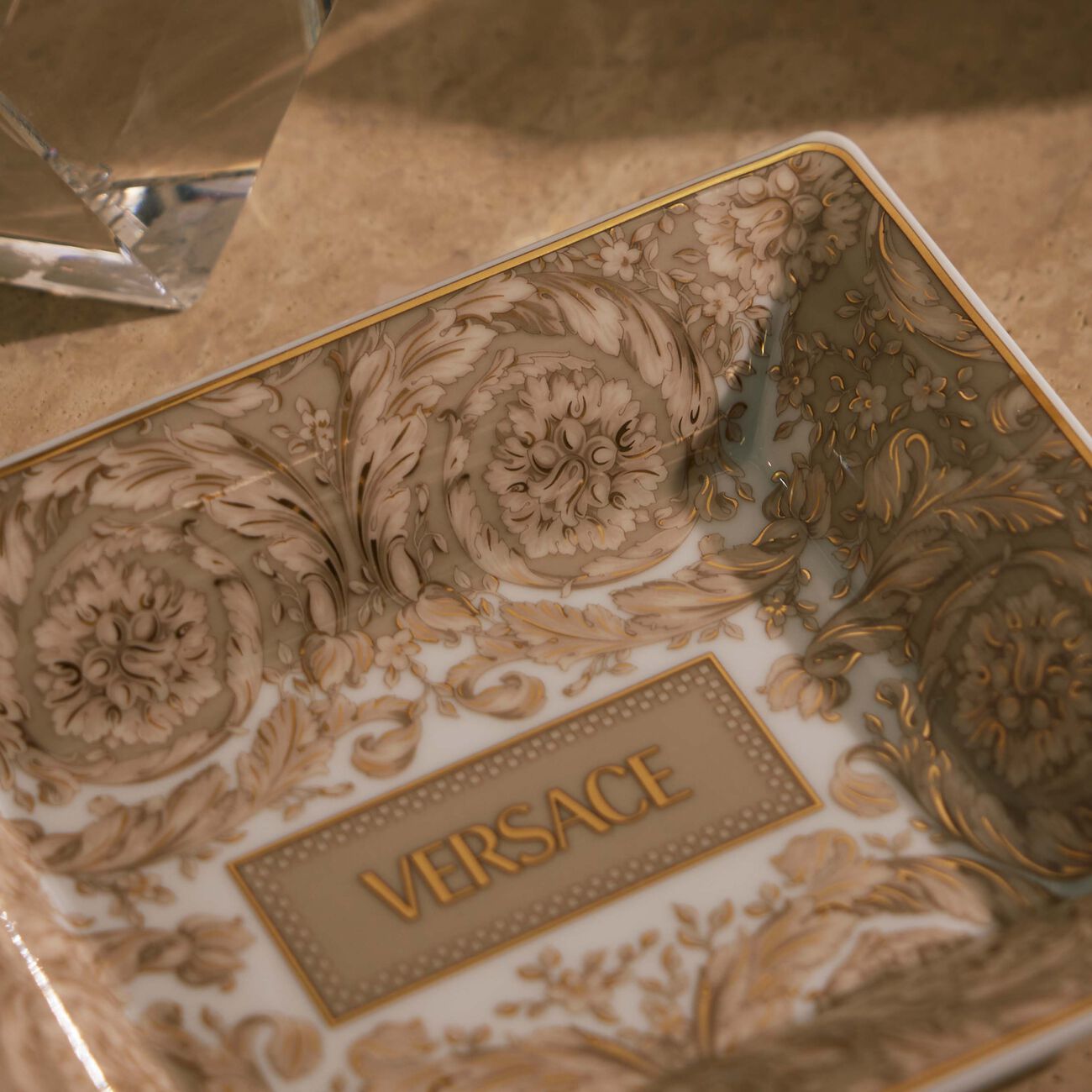 Barocco Beige Serving Dish 15 cm versace barocco beige serving dish 15 cm