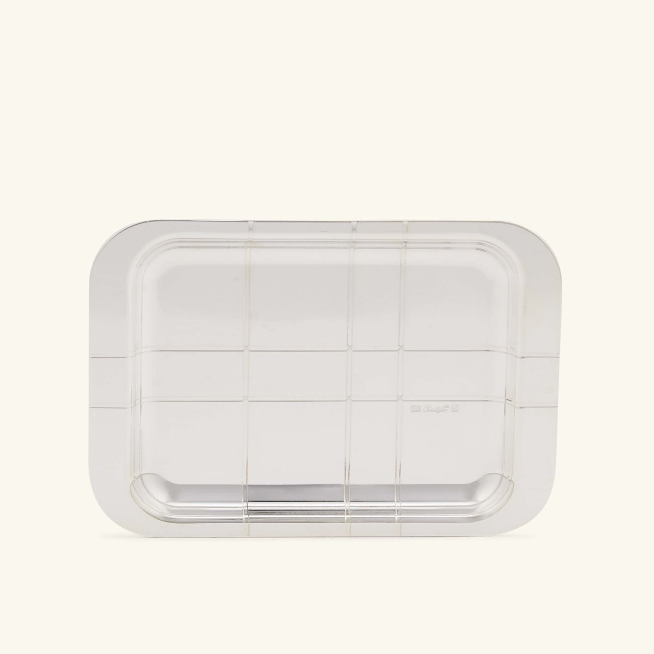 christofle graphik serving tray rectangular small silver plated