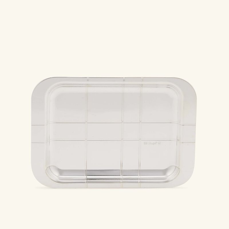 christofle graphik serving tray rectangular small silver plated