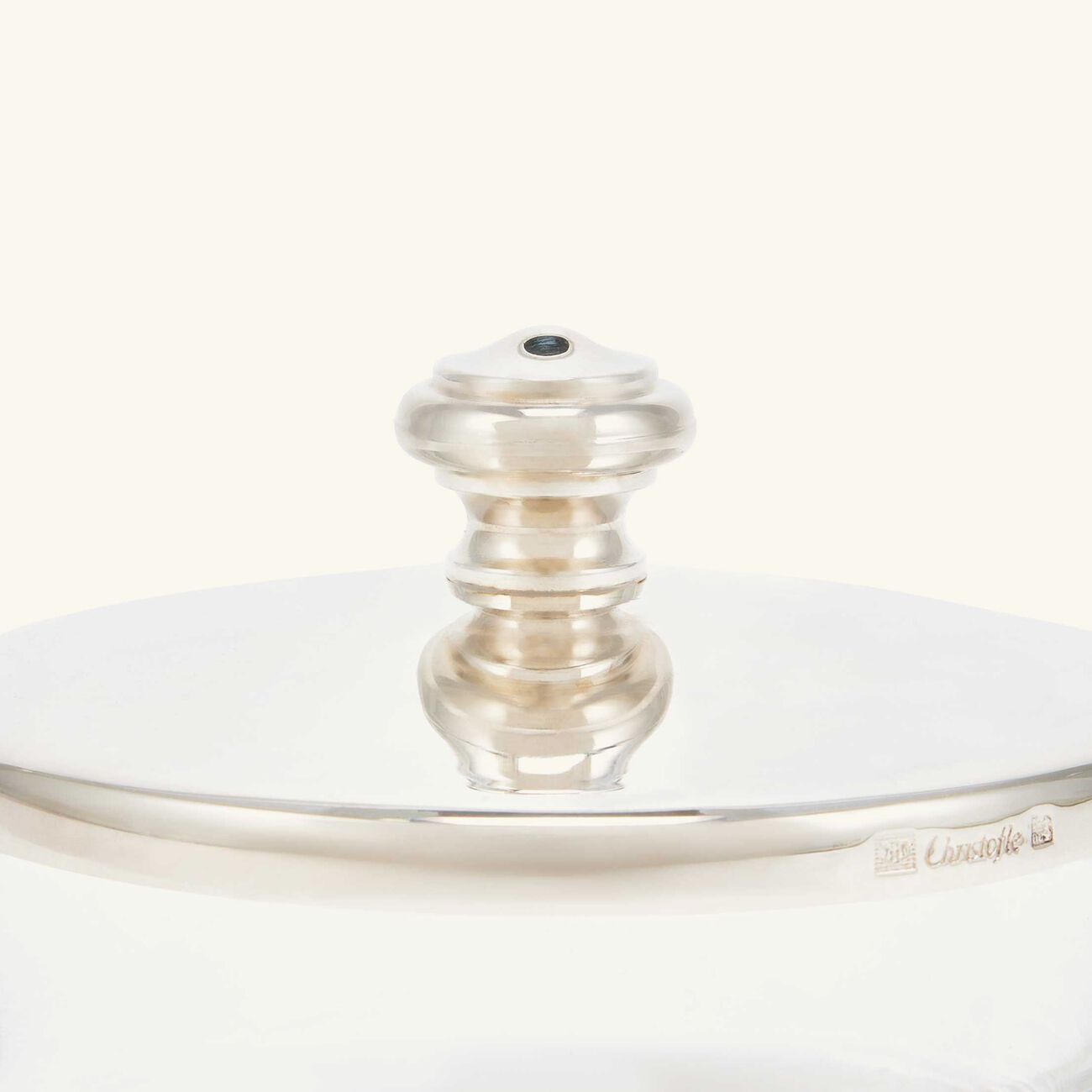 كريستوفل طبق الضيافة آلبي باللون الفضي 7 سم