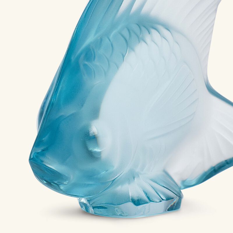 lalique fish figurine mini persepolis blue