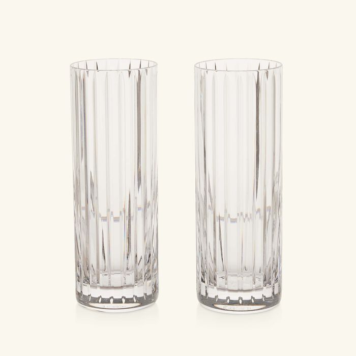 baccarat harmonie collins drinking glass clear set of 2