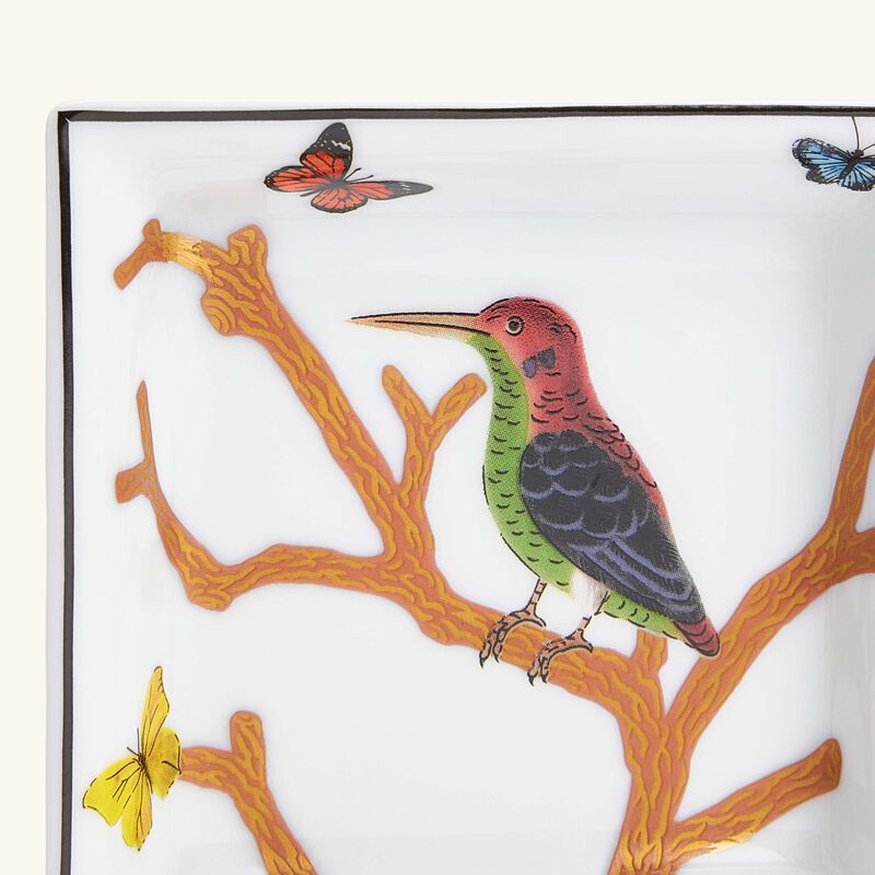 Aux Oiseaux Ashtray Square Small Gold bernardaud aux oiseaux ashtray square small gold