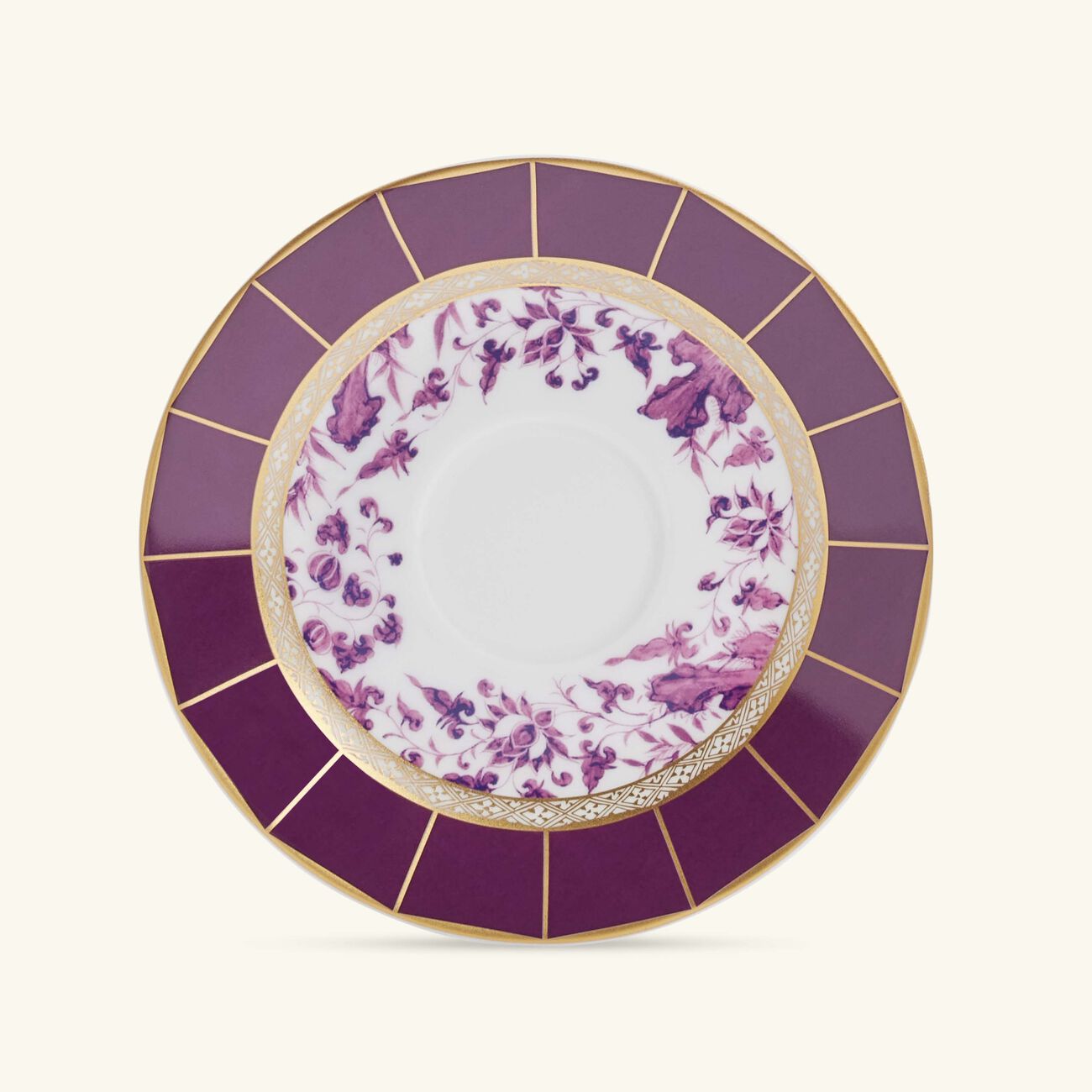 برناردو طقم مؤلف من 4 فناجين للشاي مع صحونها وردي