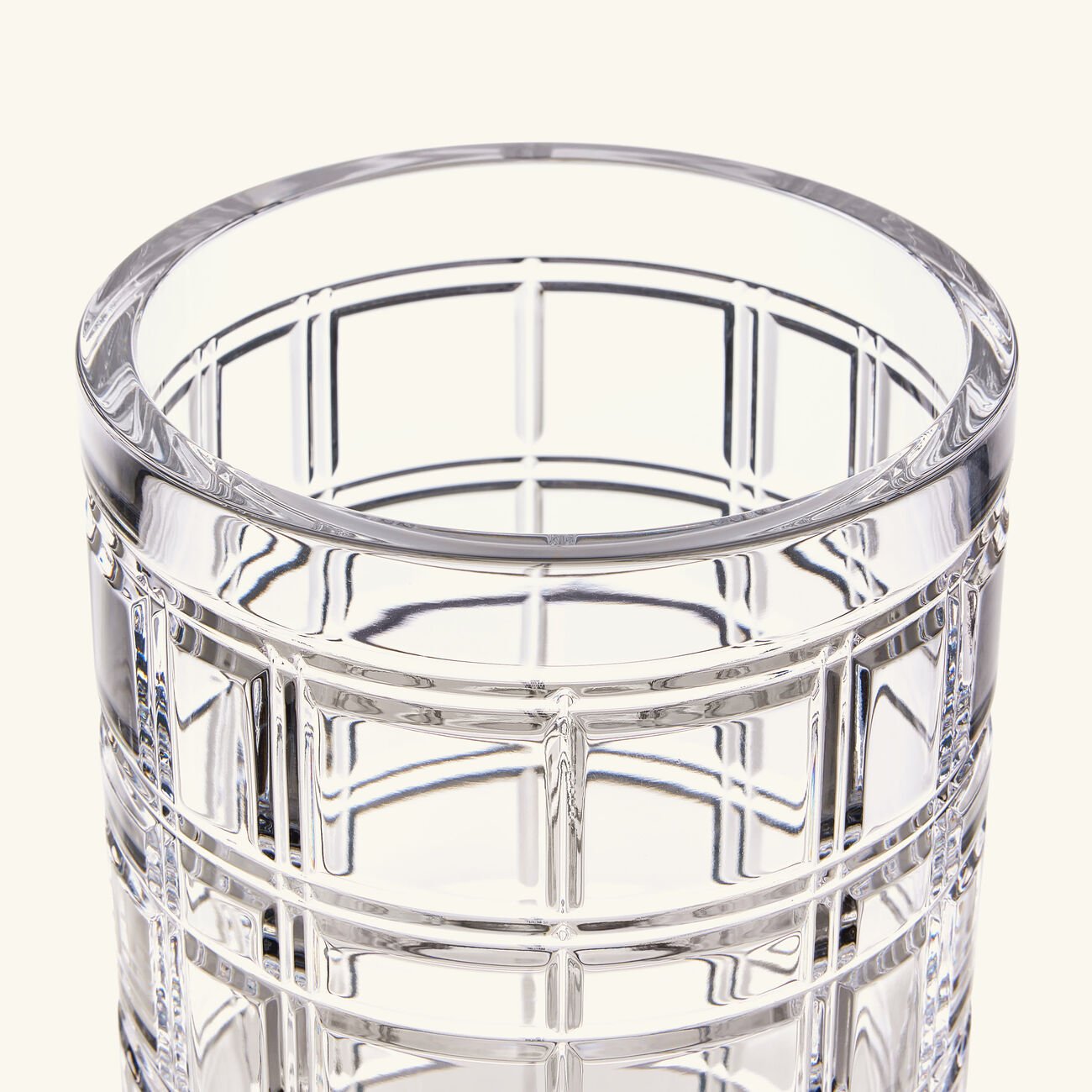 Hudson Plaid Vase Medium Clear ralph lauren home hudson plaid vase medium clear