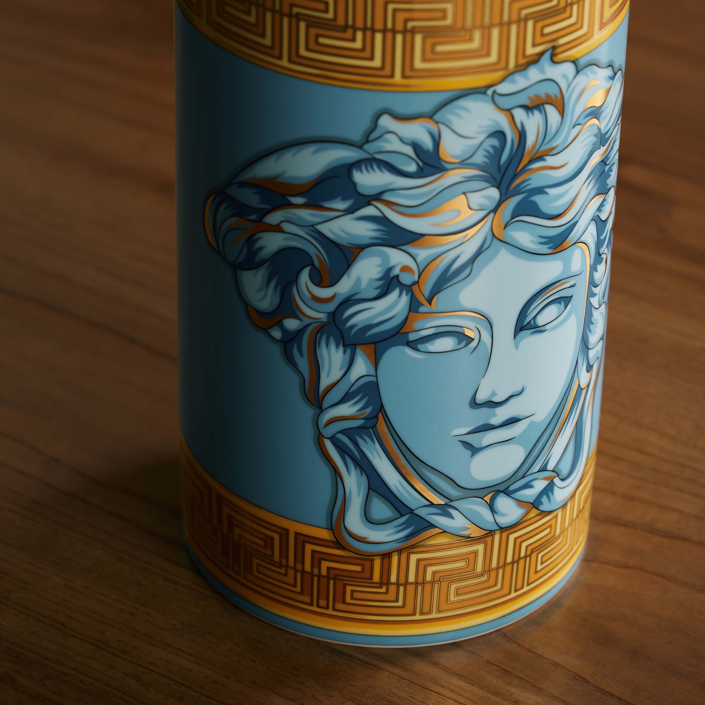 Versace Medusa Amplified Blue Coin Vase Medium Blue | Tanagra UAE