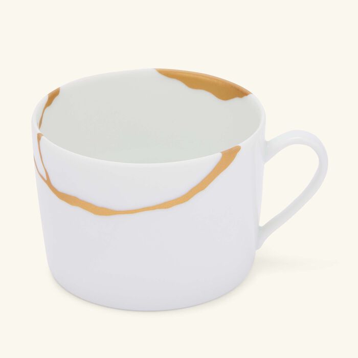 Kintsugi Charbon Teacups And Saucers - Set Of 2 bernardaud kintsugi charbon teacups and saucers set of 2