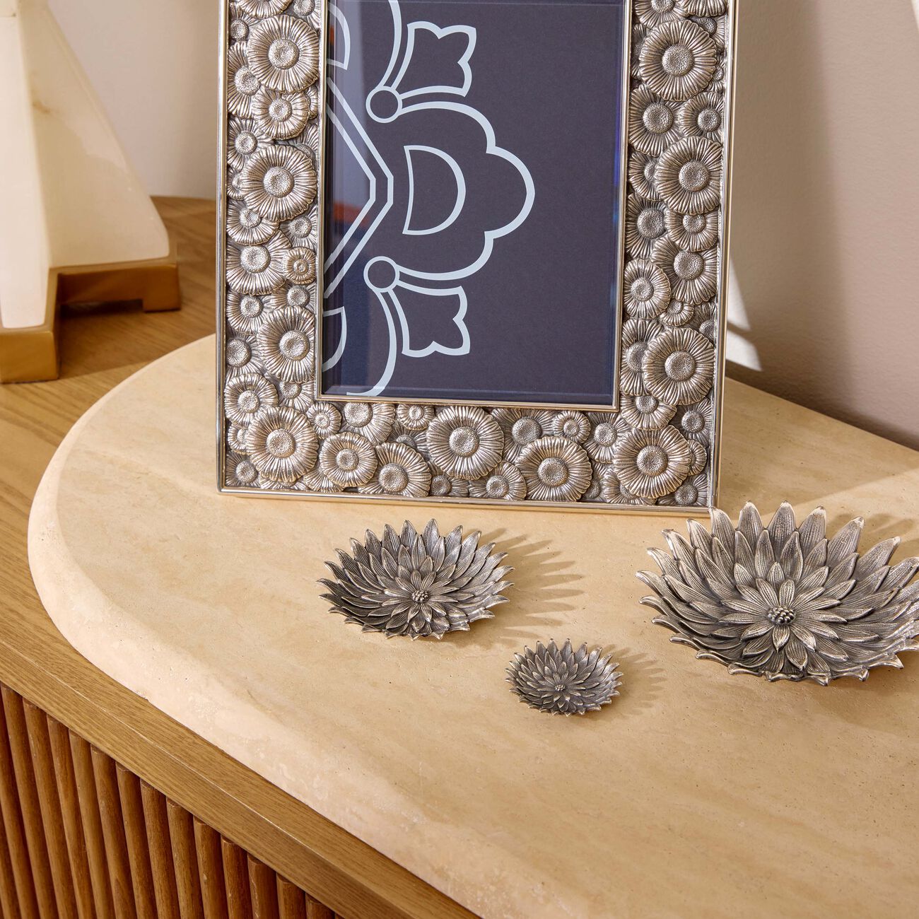 buccellati anemone flower bowl small silver