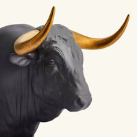 lladro taurus sculpture large black