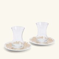 silsal tamrah by razan alazzouni tara arabic tea cup   saucer gold set of 2