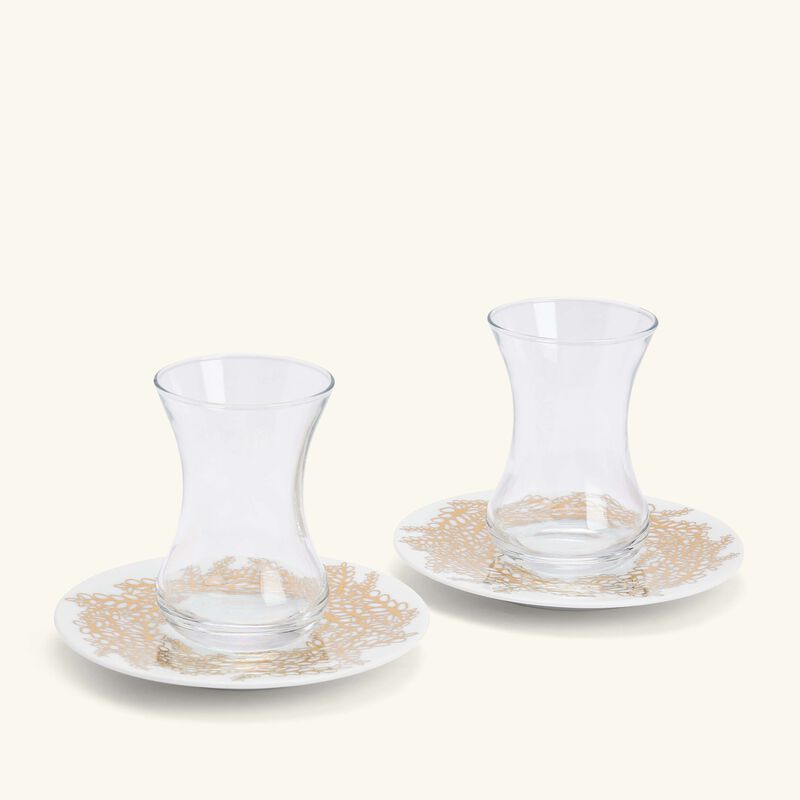 silsal tamrah by razan alazzouni tara arabic tea cup   saucer gold set of 2