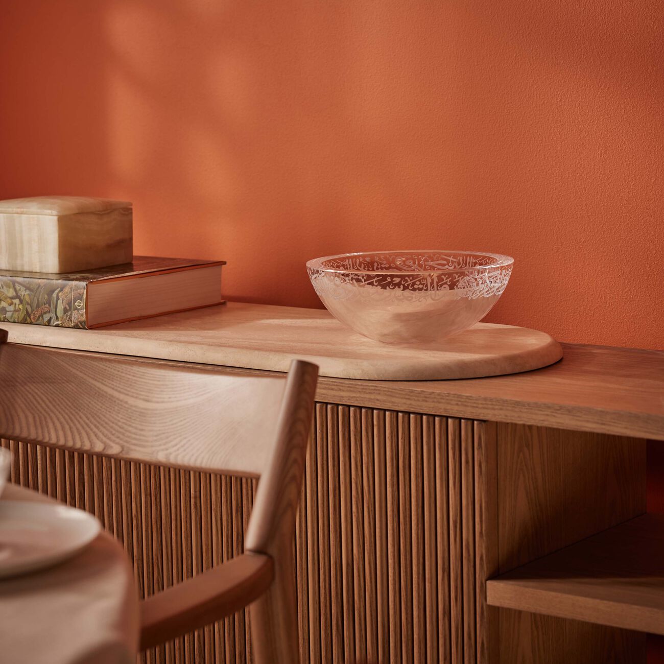 دملاج وعاء  ثلث  الشفاف للتقديم