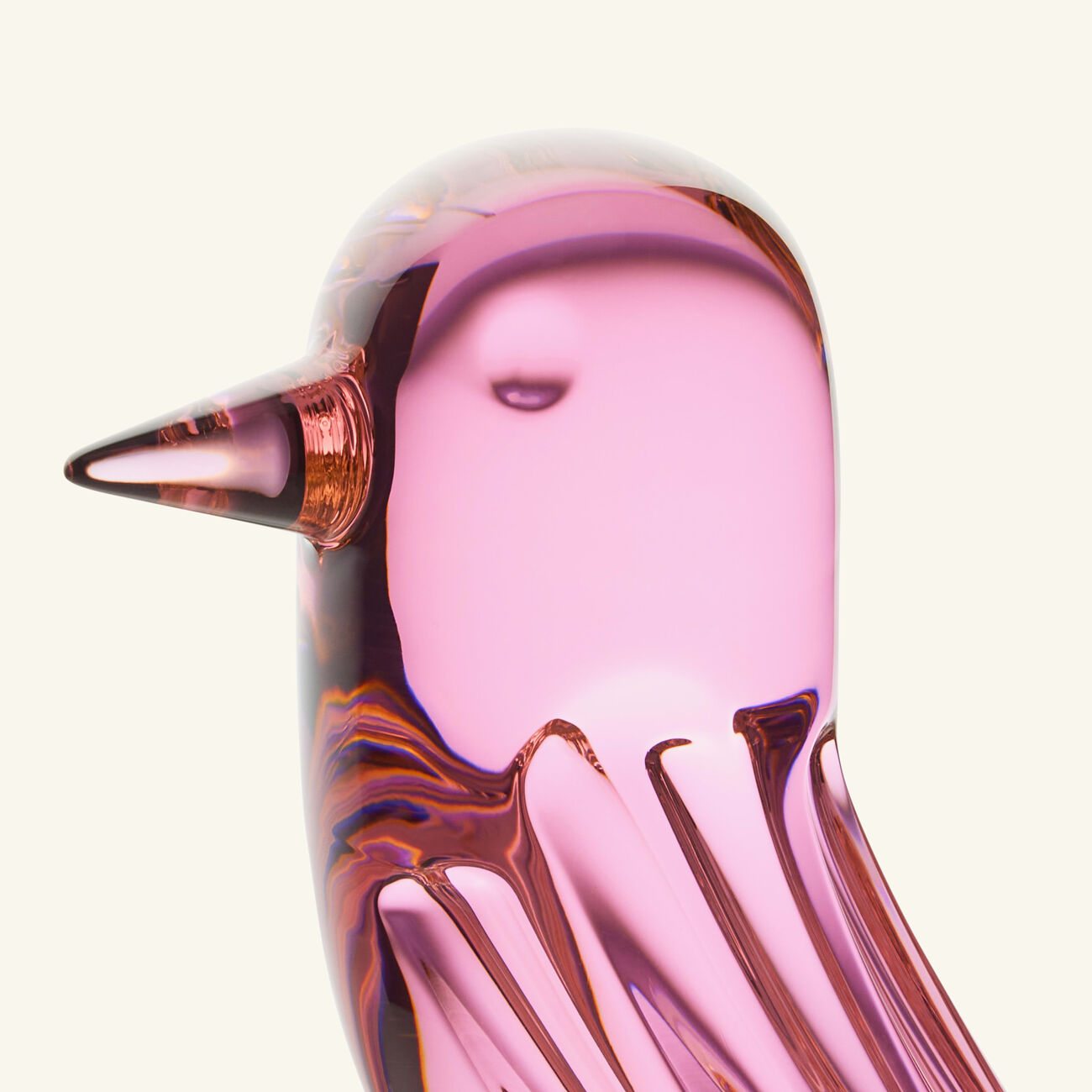 baccarat faunacrystopolis bird figurine mini pink