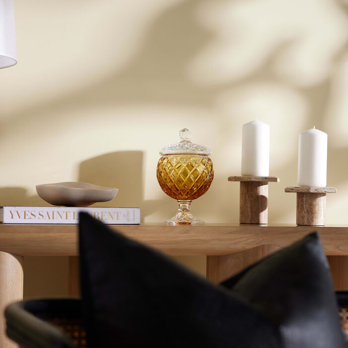 mario cioni   c baba footed candy box orange