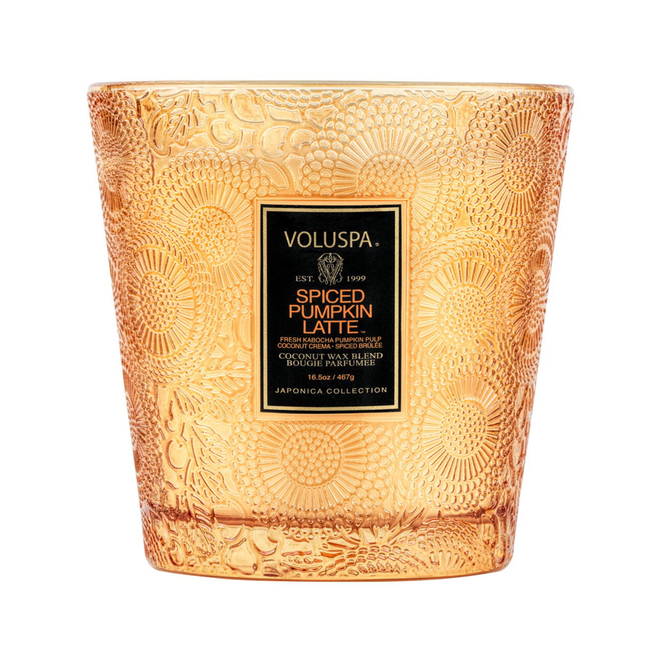 voluspa spiced pumpkin latte 2 wick hearth candle