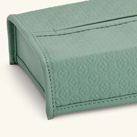 جيوبانيارا علبة مناديل إيلي صعب مونوغرام أجاتا باللون الأخضر