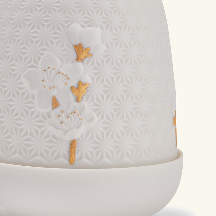 lladro cherry blossoms dome lamp