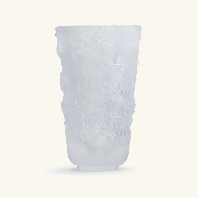 Pivoines Vase Medium Clear lalique pivoines vase medium clear