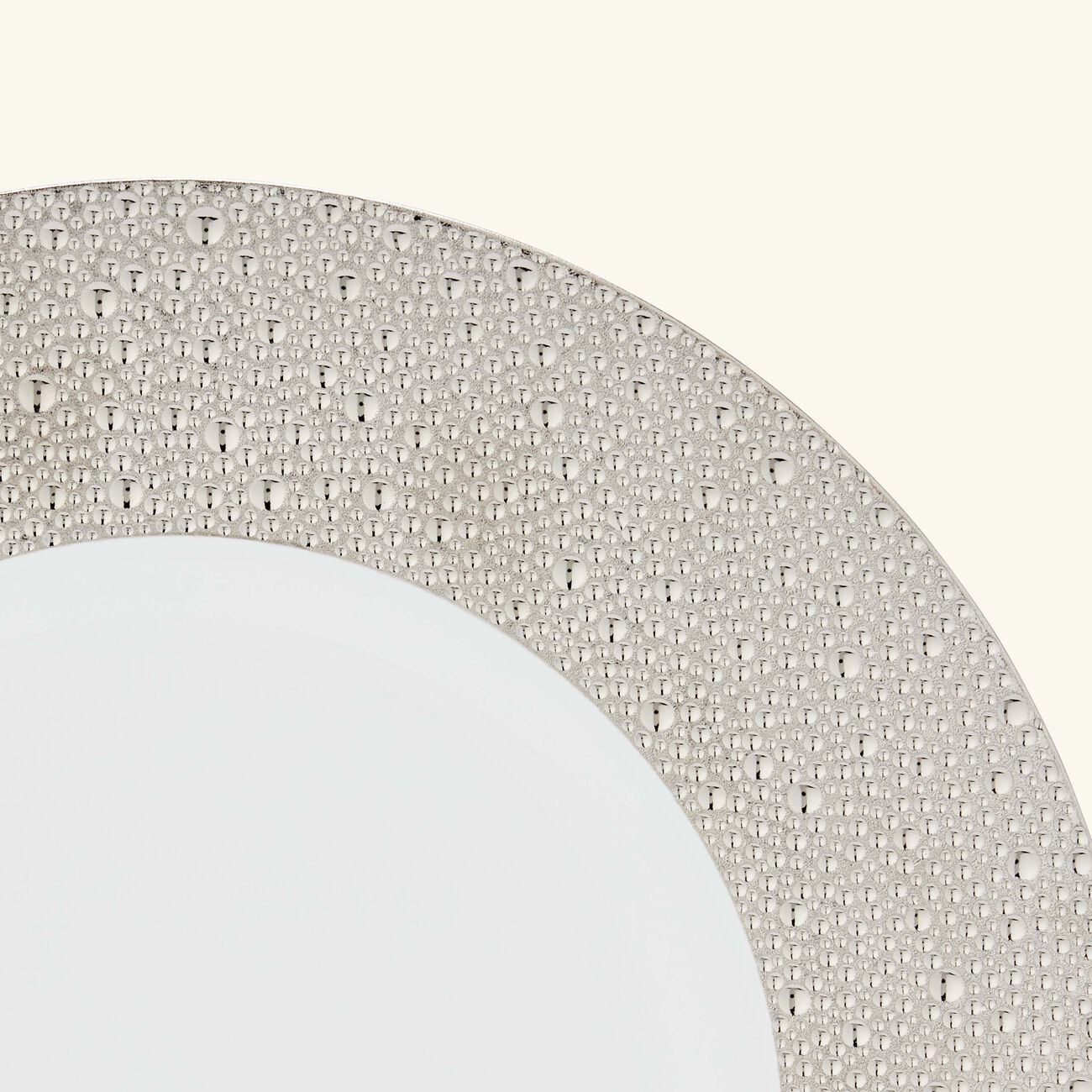 Ecume Serving Plate Round Silver 31cm bernardaud ecume serving plate round silver 31cm