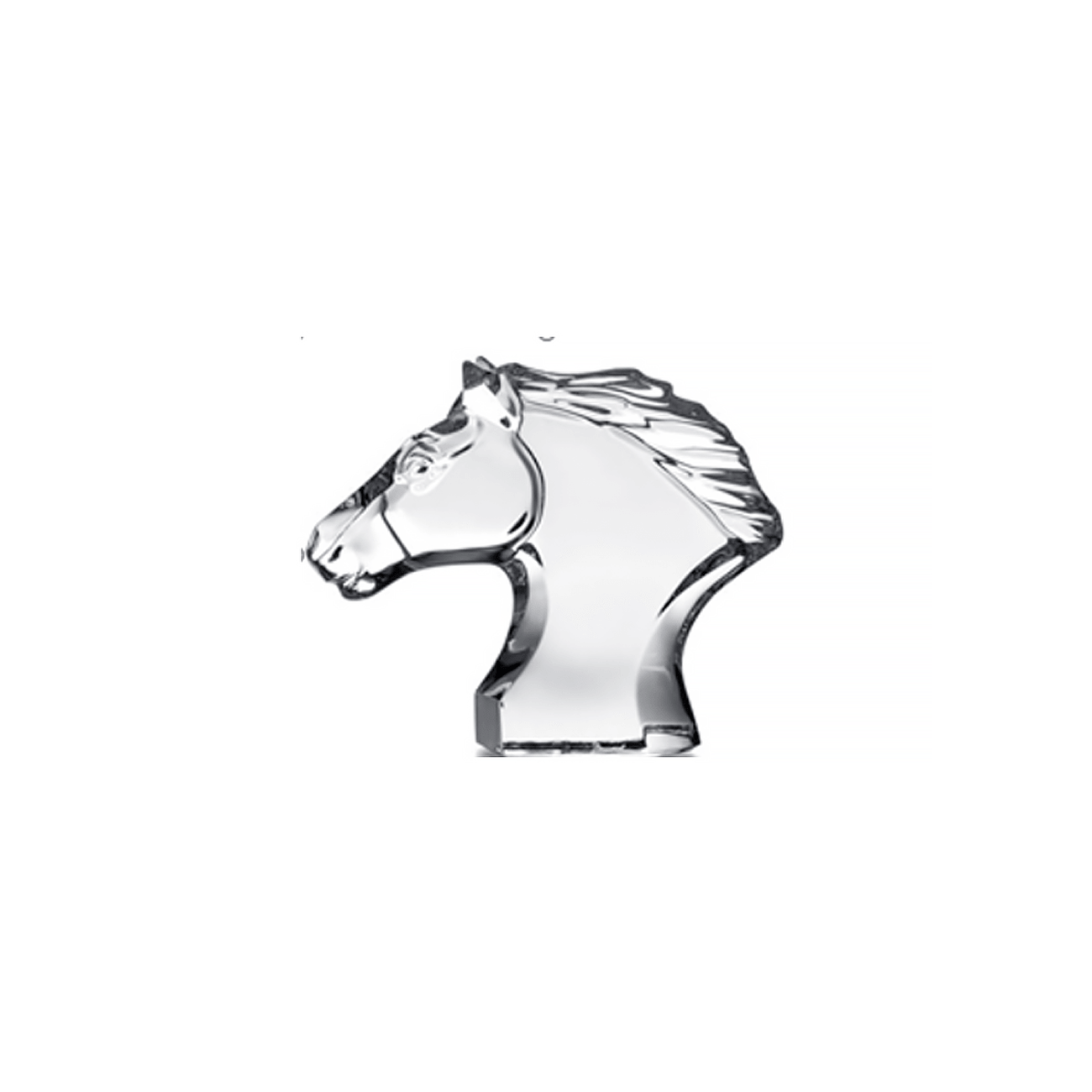 baccarat horse s head figurine mini clear