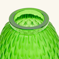 lalique plumes vase small green