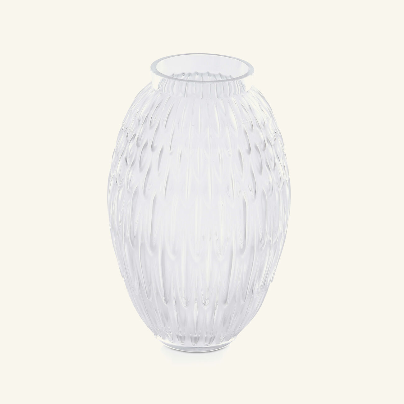 Plumes Vase Large Clear lalique plumes vase large clear