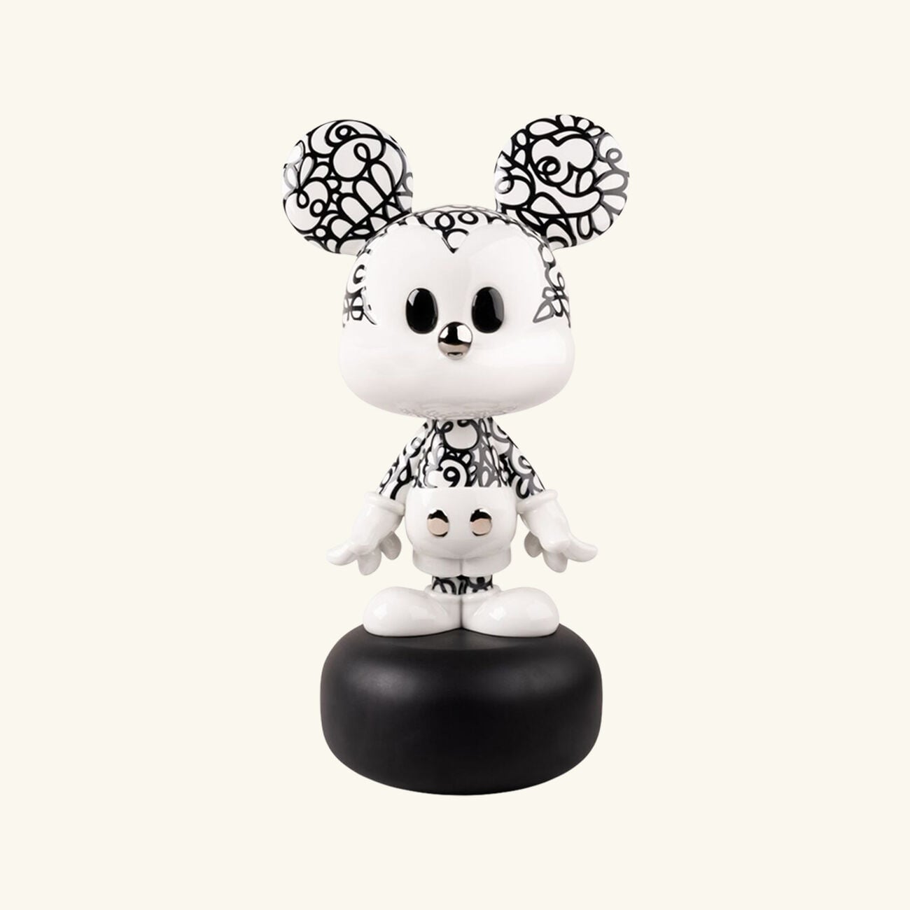 Doodle Mickey Scuplture Large Black lladro doodle mickey scuplture large black