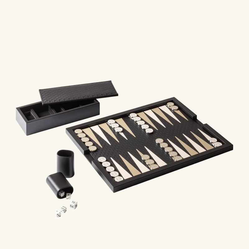 giobagnara elie saab monogram backgammon set ebony