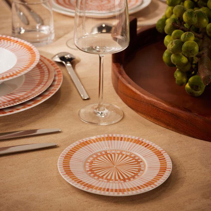 bernardaud terra rosa bread   butter plate round orange 16cm