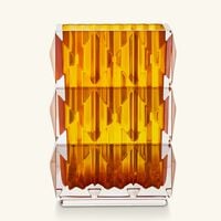 baccarat louxor vase rectangular small amber