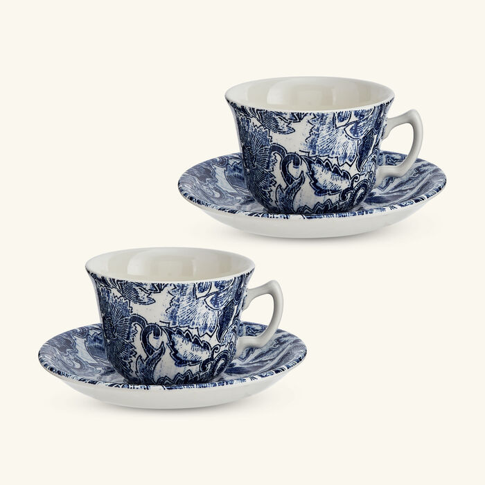 ralph lauren home faded peony tea cups   saucers set of 2