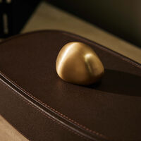 assouline pebble trinket box brown