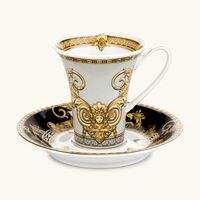 versace prestige gala coffee cup   saucer white