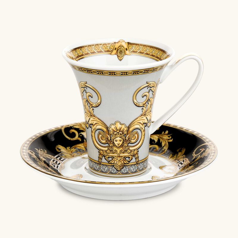 versace prestige gala coffee cup   saucer white